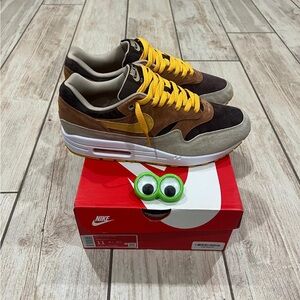 Nike Air Max 1 Ugly Duckling Pecan Yellow Ochre NEW Shoes Men’s Size 11